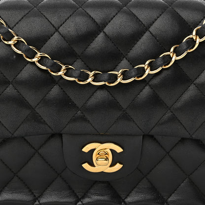 Chanel Lambskin Quilted Medium Double Flap Black 8 of 13