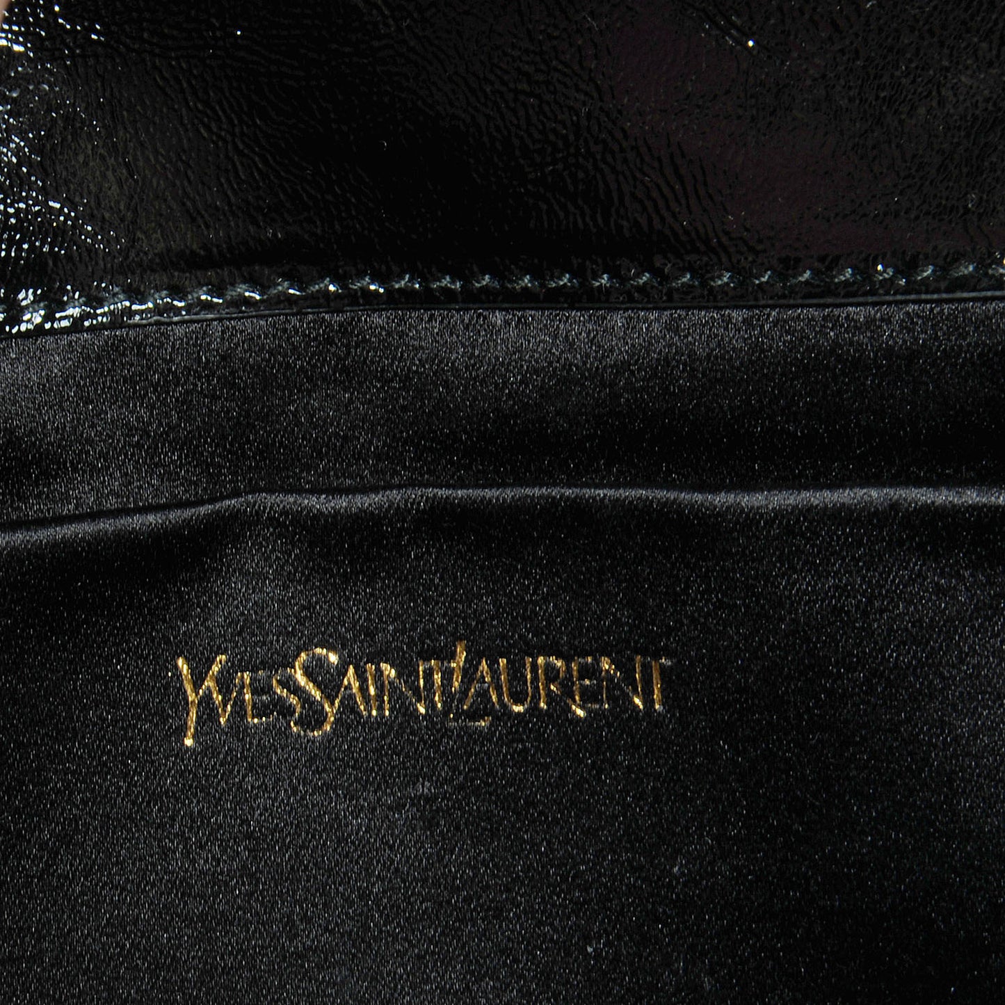 Textured Patent Monogram Large Belle De Jour Clutch Black