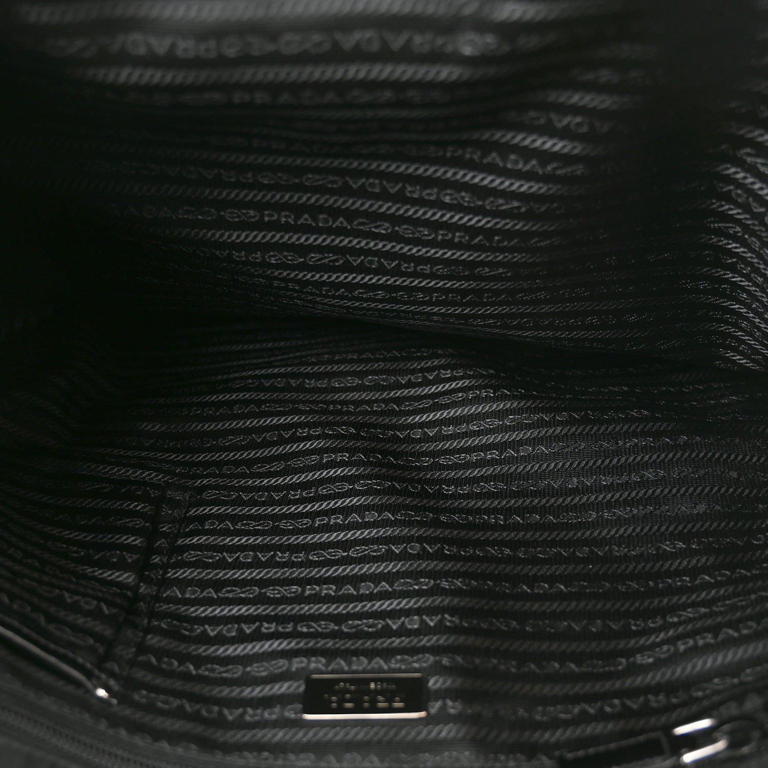 Prada Tessuto Nylon Soft Calfskin Tote Black 4 of 8