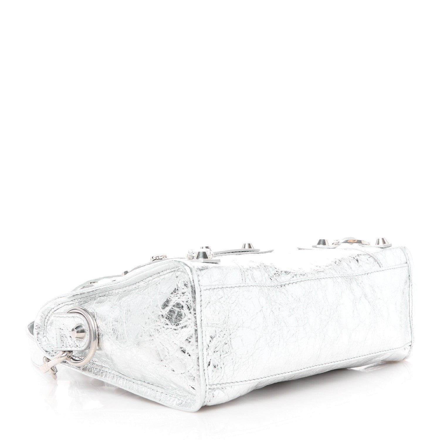 Balenciaga Agneau Silver Hardware Mini City Gris Aluminum 4 of 10