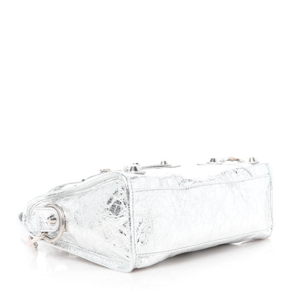 Balenciaga Agneau Silver Hardware Mini City Gris Aluminum 4 of 10