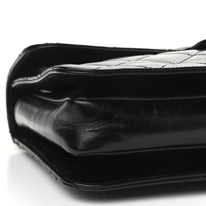 Chanel Glazed Calfskin Quilted Large Perfect Edge Flap Black 6 of 15