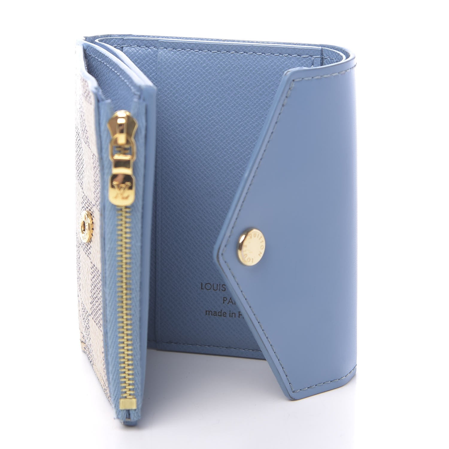 Louis Vuitton Damier Azur Zoe Wallet Bleuet 5 of 10