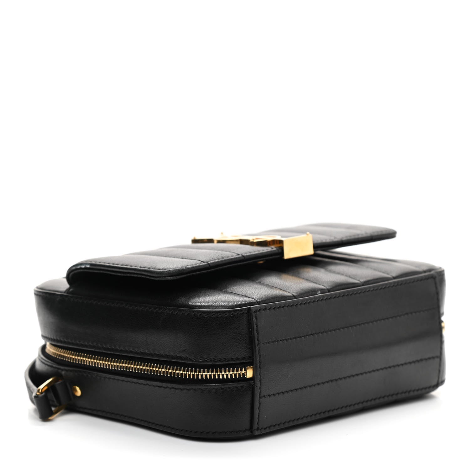 Saint Laurent Lambskin Matelasse Monogram Vicky Camera Bag Black 4 of 8