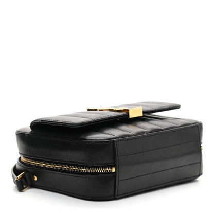 Saint Laurent Lambskin Matelasse Monogram Vicky Camera Bag Black 4 of 8