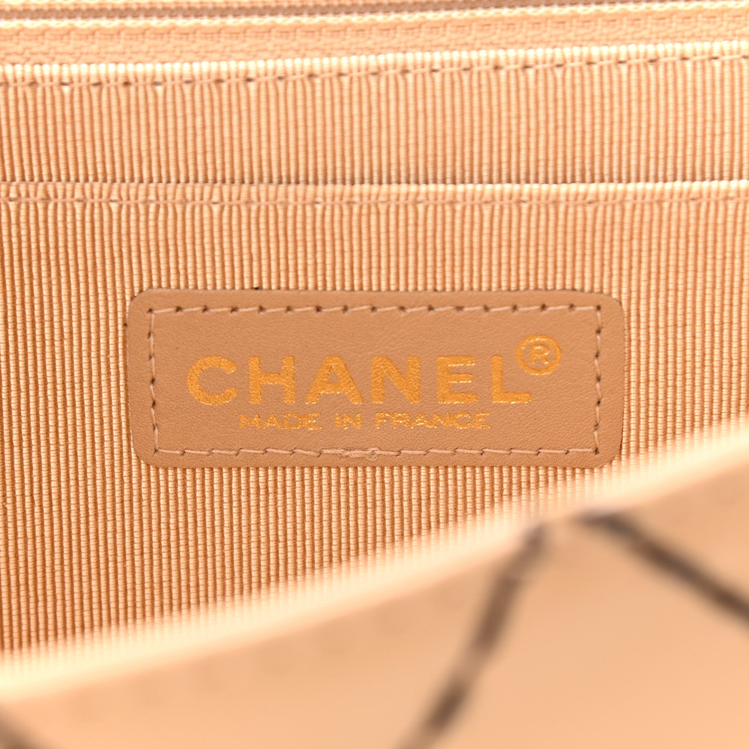Chanel Calfskin Quilted Medium Wild Stitch Flap Beige 5 of 9