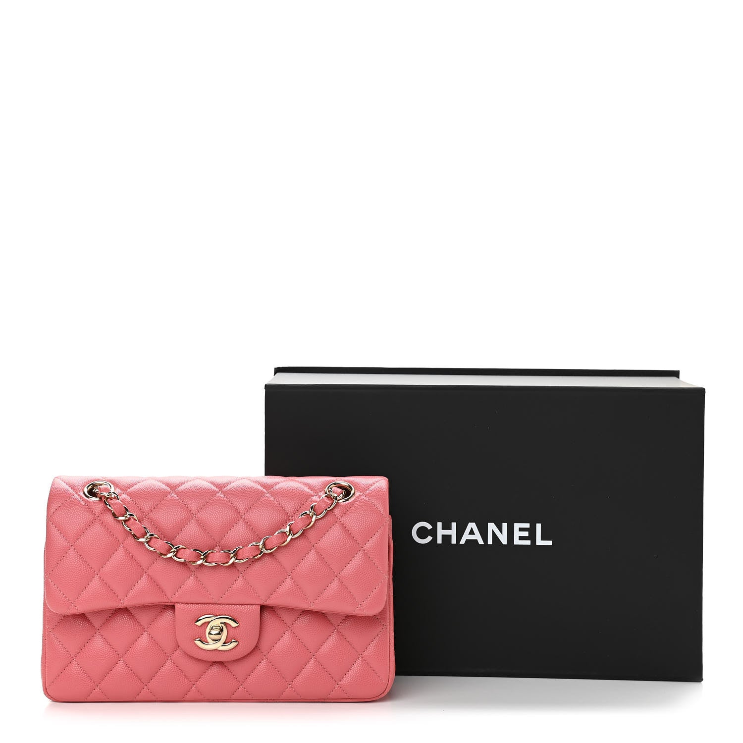 Chanel Caviar Quilted Small Double Flap Pink 11 of 11
