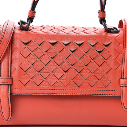 Bottega Veneta Nappa Intrecciato Scales Mini Top Handle Bag Geranium 7 of 12