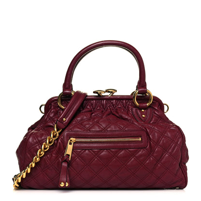 Marc Jacobs Calfskin Quilted Leather Stam Bag Red 1 of 10