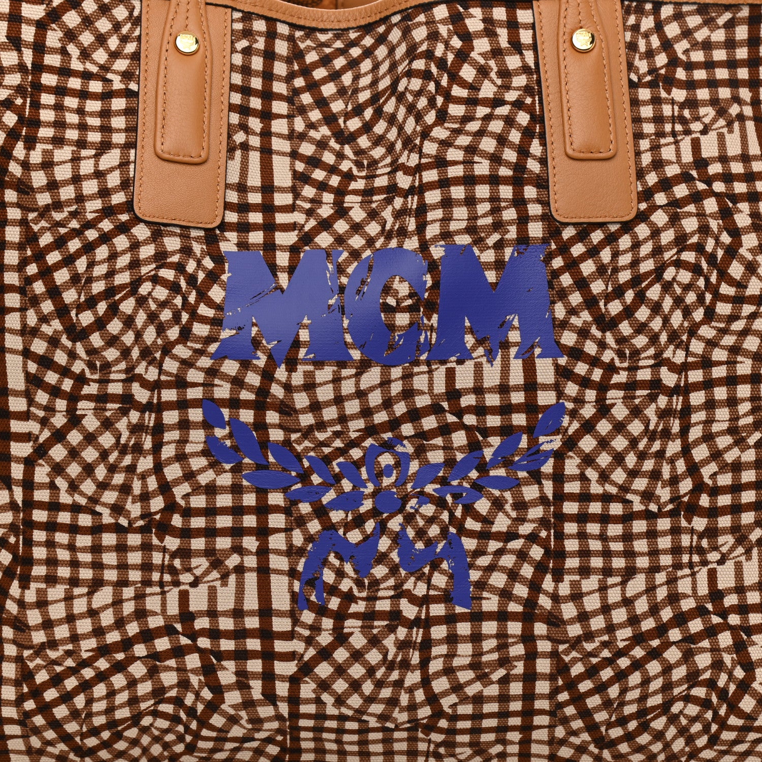 MCM Visetos Large Liz Reversible Shopper Tote Cognac 11 of 15