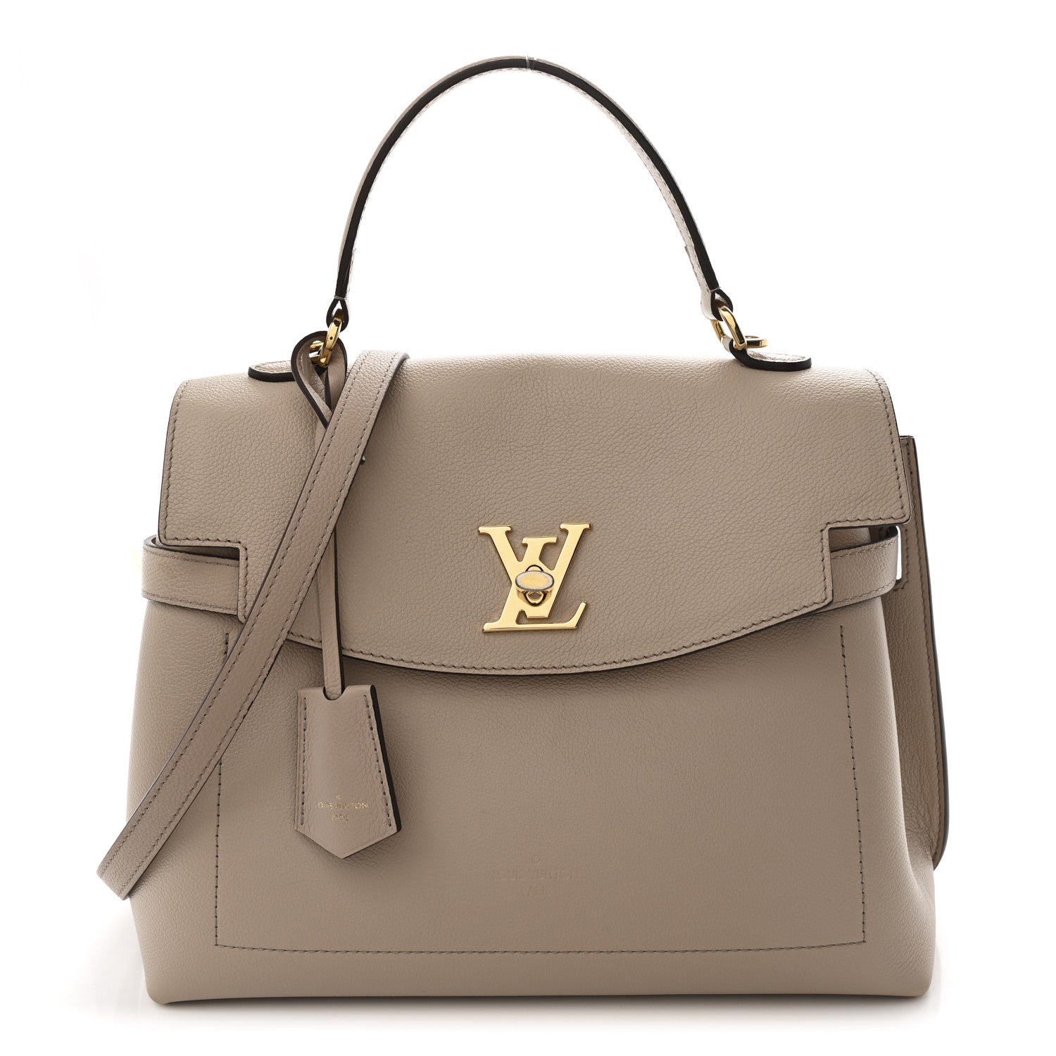 Louis Vuitton Soft Calfskin Lockme Ever MM Greige 1 of 9