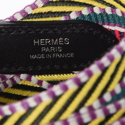 Hermes Toile Swift 50mm Sangle Cavale Shoulder Strap Multicolor Noir 3 of 5