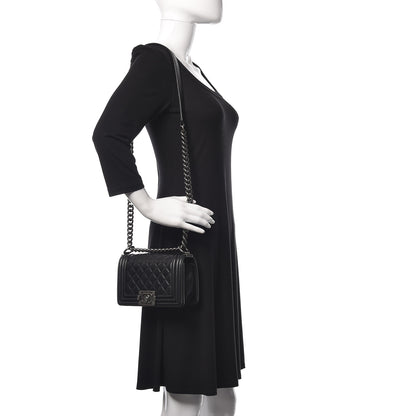 Chanel Lambskin Quilted Small Boy Flap Black 2 of 14