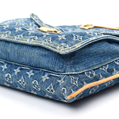 Louis Vuitton Monogram Denim Sac Plat Blue 9 of 12