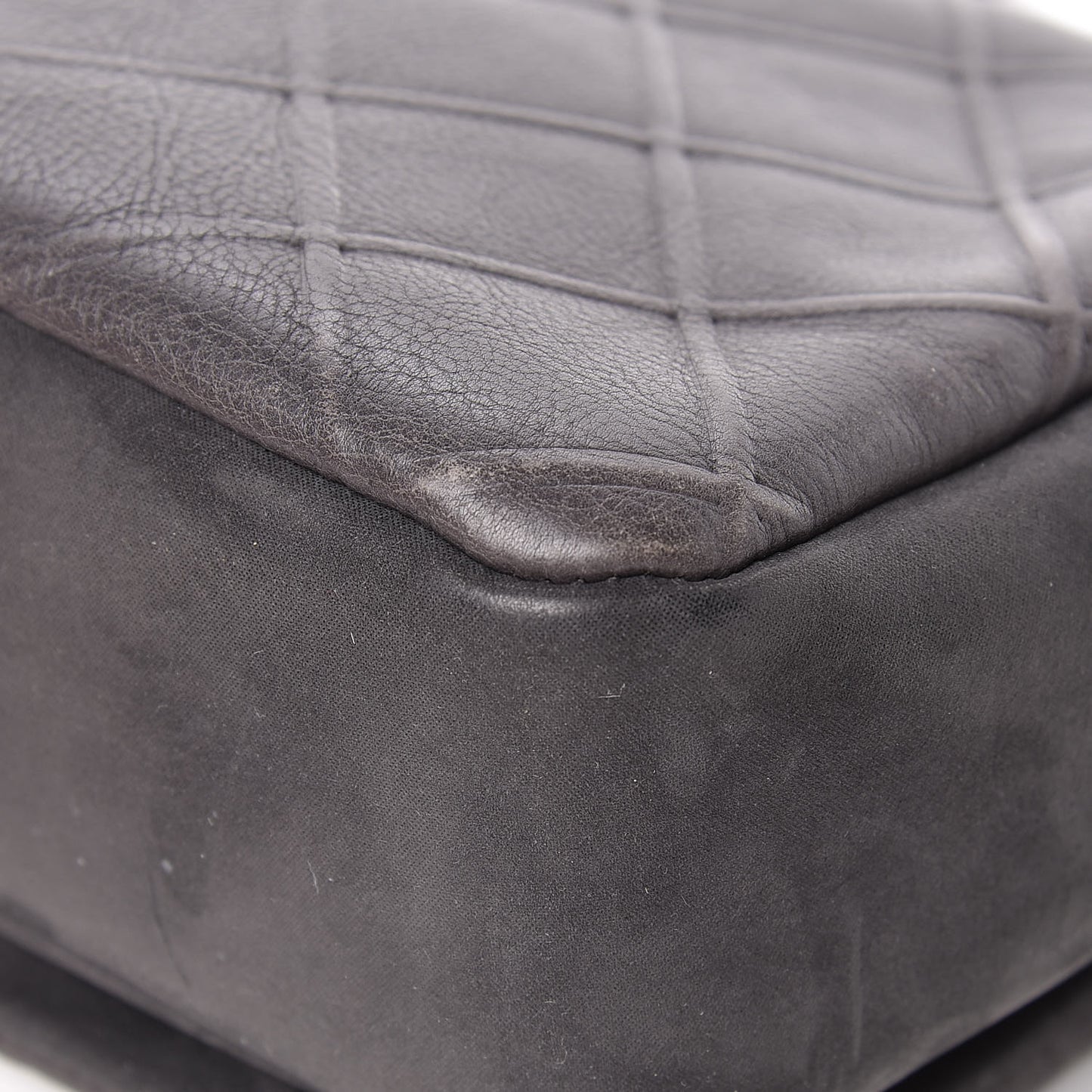 Calfskin Diamond Embossed New Chic Flap Grey