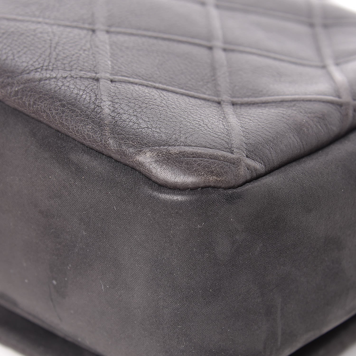 Chanel Calfskin Diamond Embossed New Chic Flap Grey 11 of 14