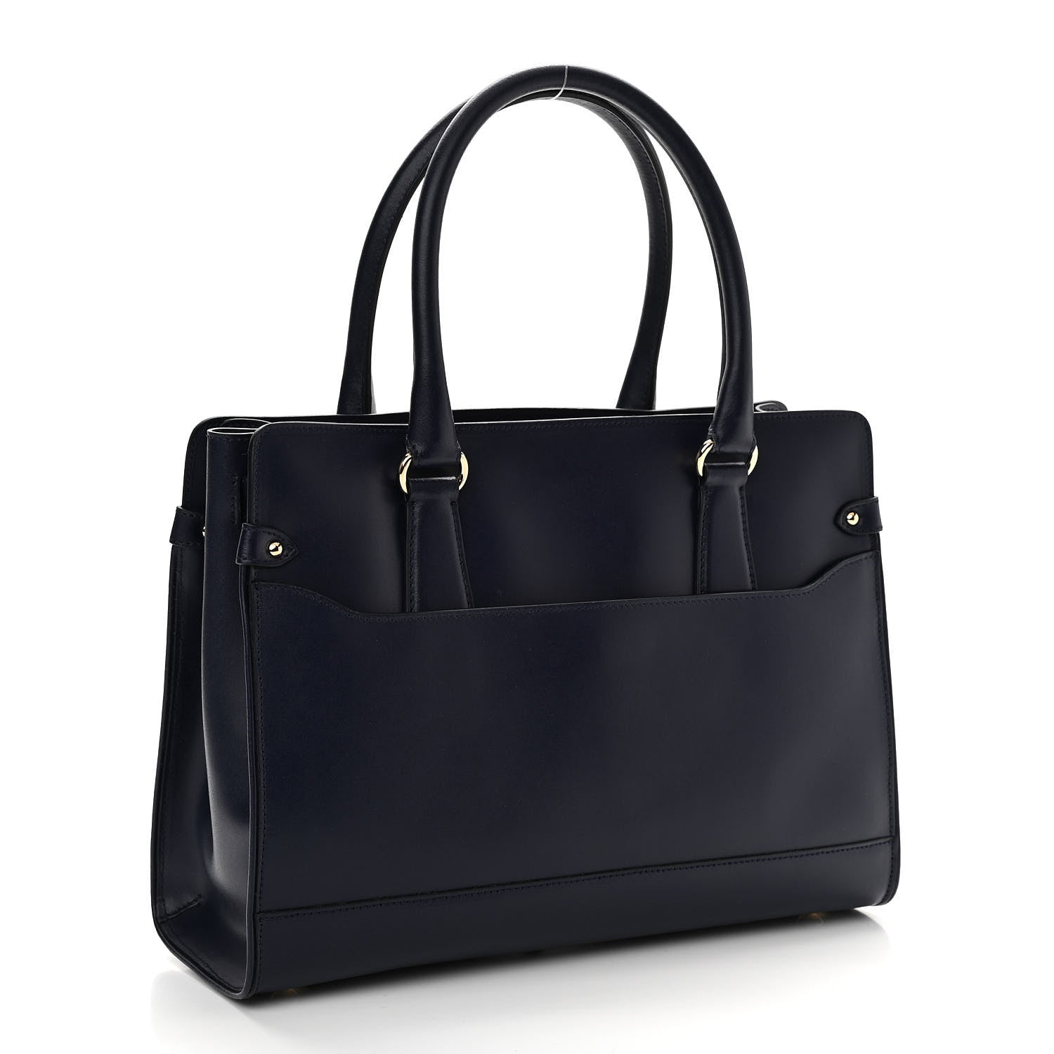 Salvatore Ferragamo Calfskin Briana Tote Navy 3 of 9