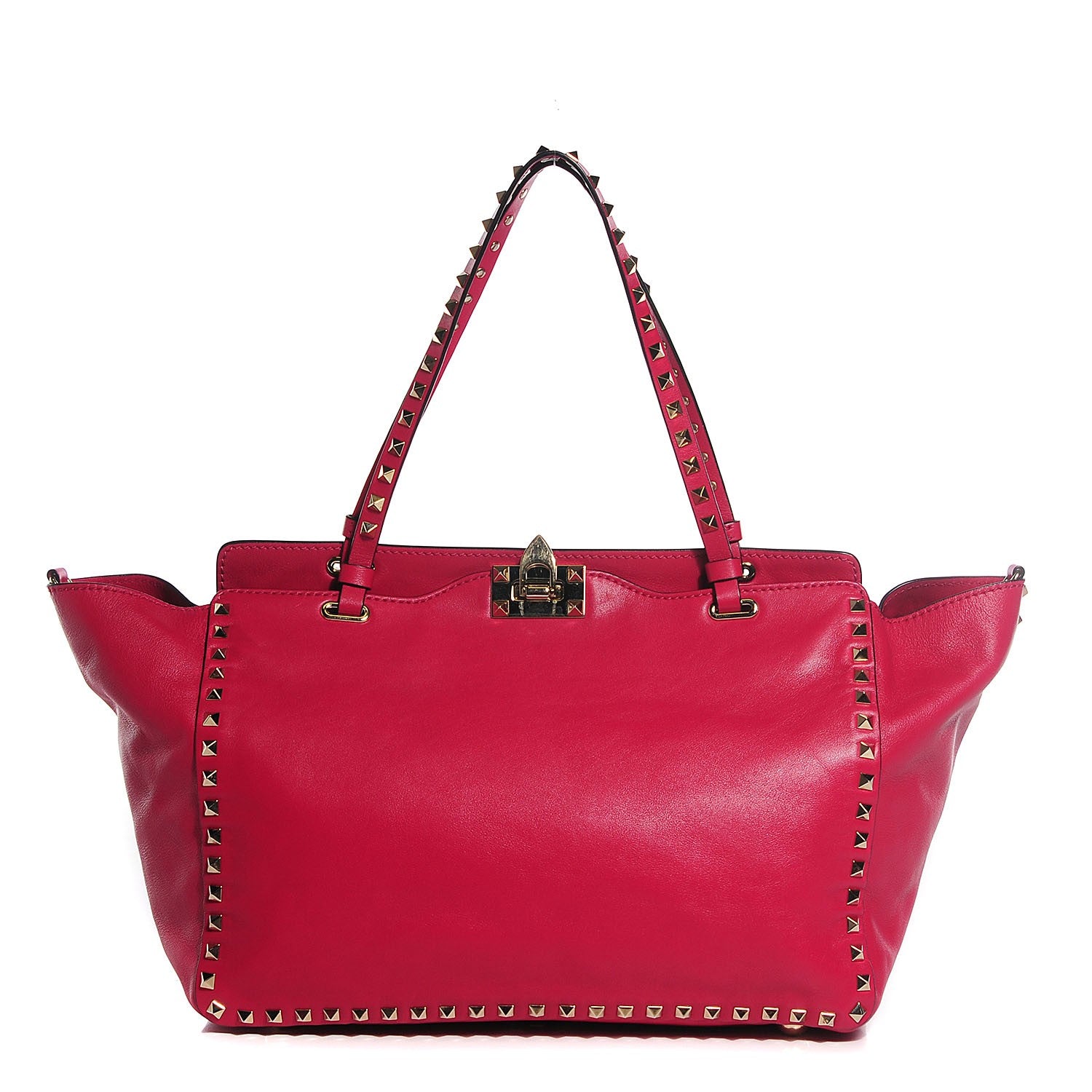 Valentino Garavani Vitello Medium Rockstud Tote Cyclamin 1 of 8