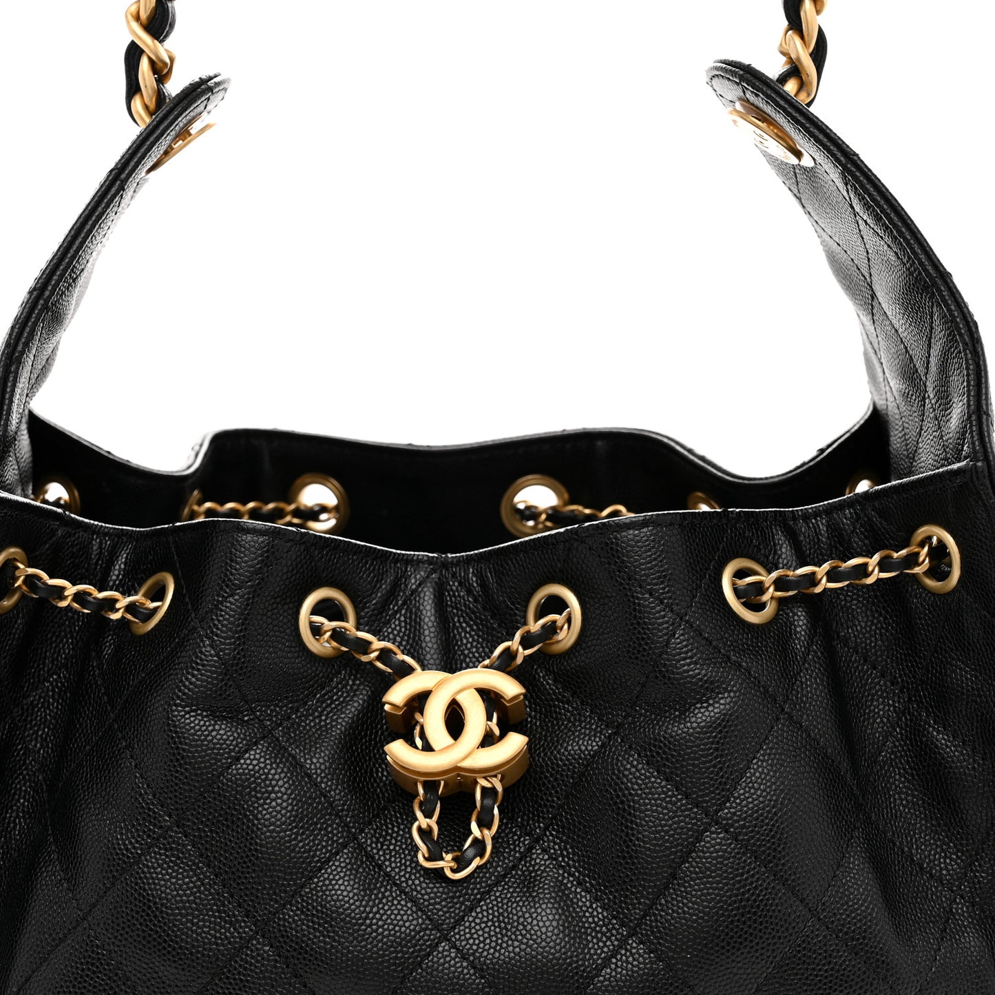 Caviar Quilted Small Chanel 25 Handbag Black