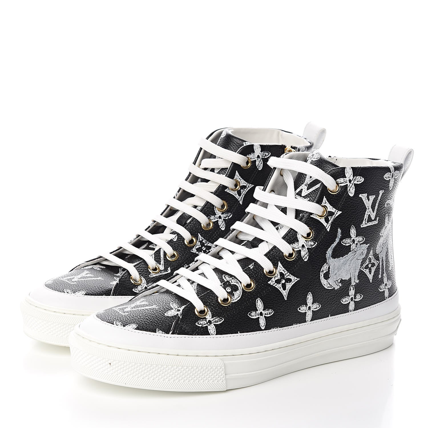 Louis Vuitton Catogram Stellar Sneaker Boots 37.5 Black 3 of 8