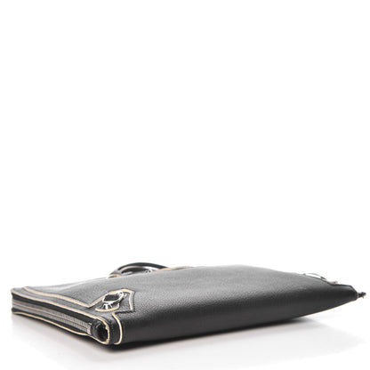 Balenciaga Supple Grained Calfskin Classic Silver Hardware Highlight Pouch Black 4 of 10