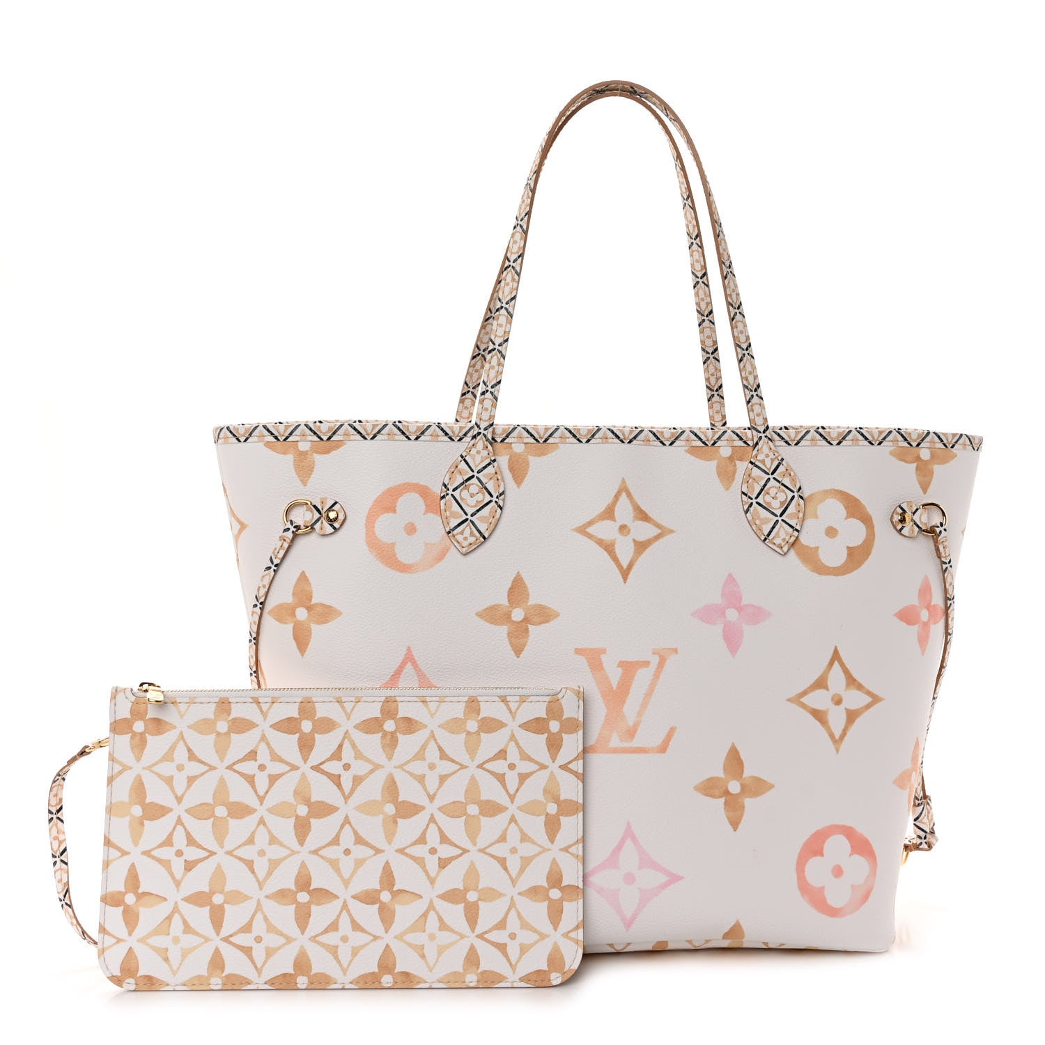 Louis Vuitton Monogram Giant By The Pool 2.0 Neverfull MM Beige 1 of 10
