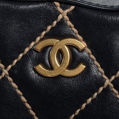 Chanel Calfskin Wild Stitch Hobo Black 8 of 9