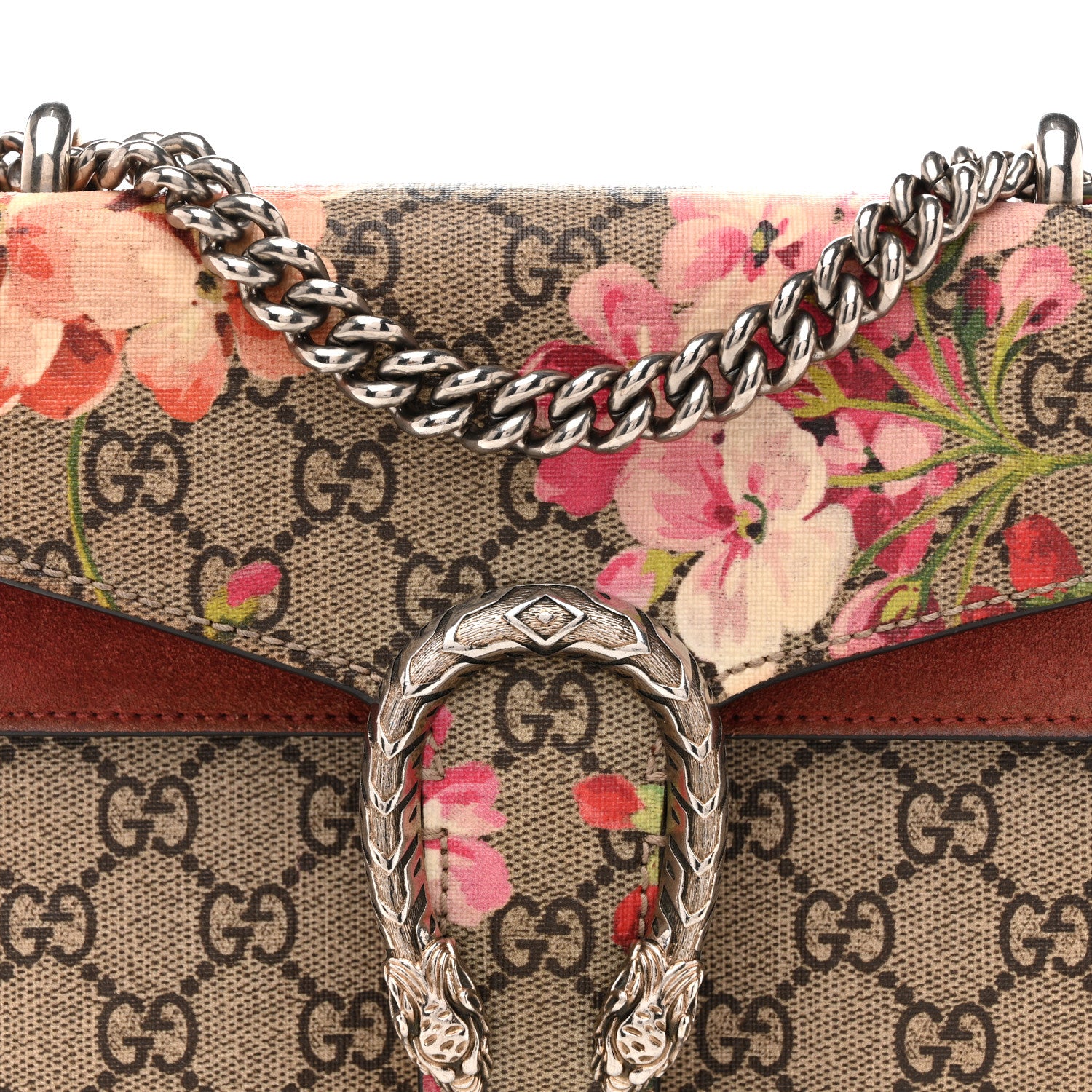 Gucci GG Supreme Monogram Blooms Mini Dionysus Shoulder Bag Beige Multicolor Dry Rose 8 of 15