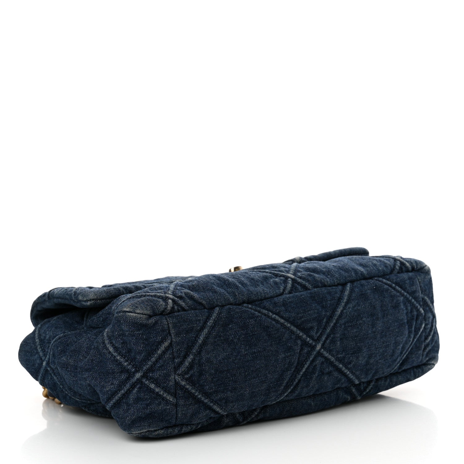 Chanel Denim Quilted Large Chanel 19 Flap Blue 4 of 10
