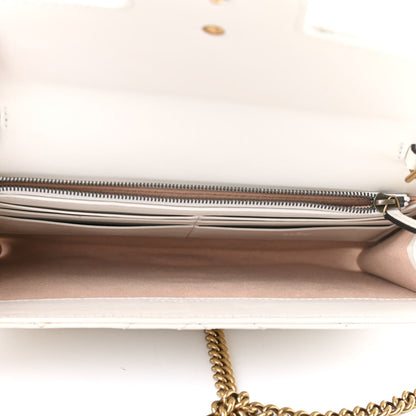 Gucci Calfskin Matelasse Mini GG Marmont Chain Wallet Mystic White 5 of 14