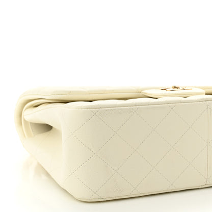 Chanel Caviar Quilted Jumbo Double Flap White 9 of 10