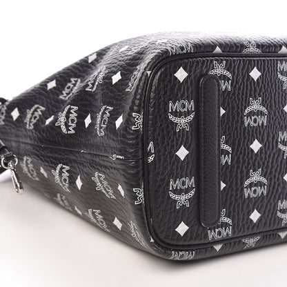 MCM Visetos Medium Reversible Shopper Tote Black 14 of 22