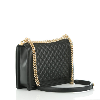 Chanel Lambskin Quilted Large Boy Flap Black 3 of 8