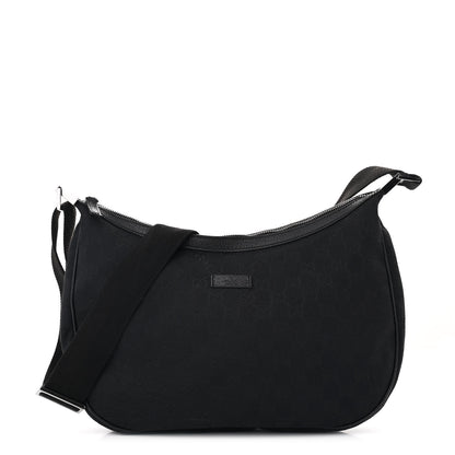 Gucci Monogram Medium Half Moon Hobo Black 1 of 10