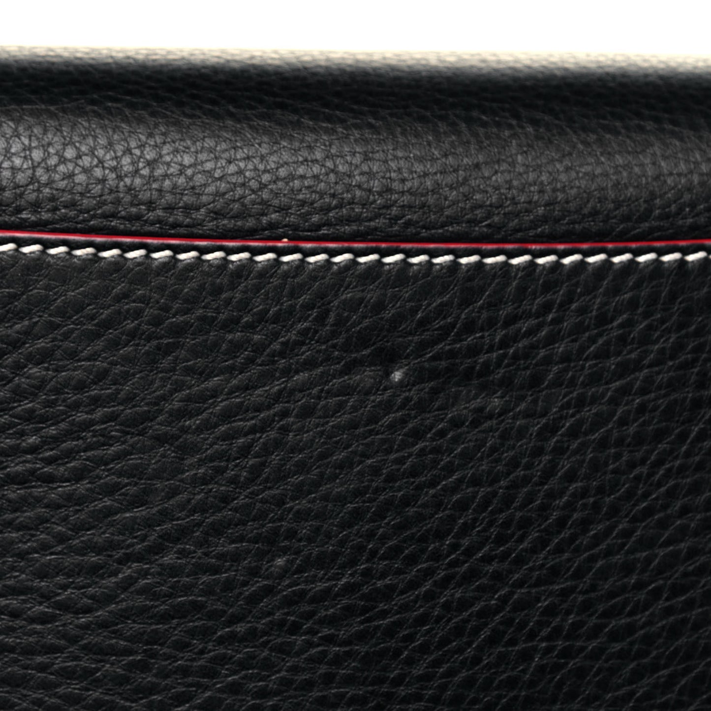 Calfskin Bi-Color Topstitch Small Antigona Black Red