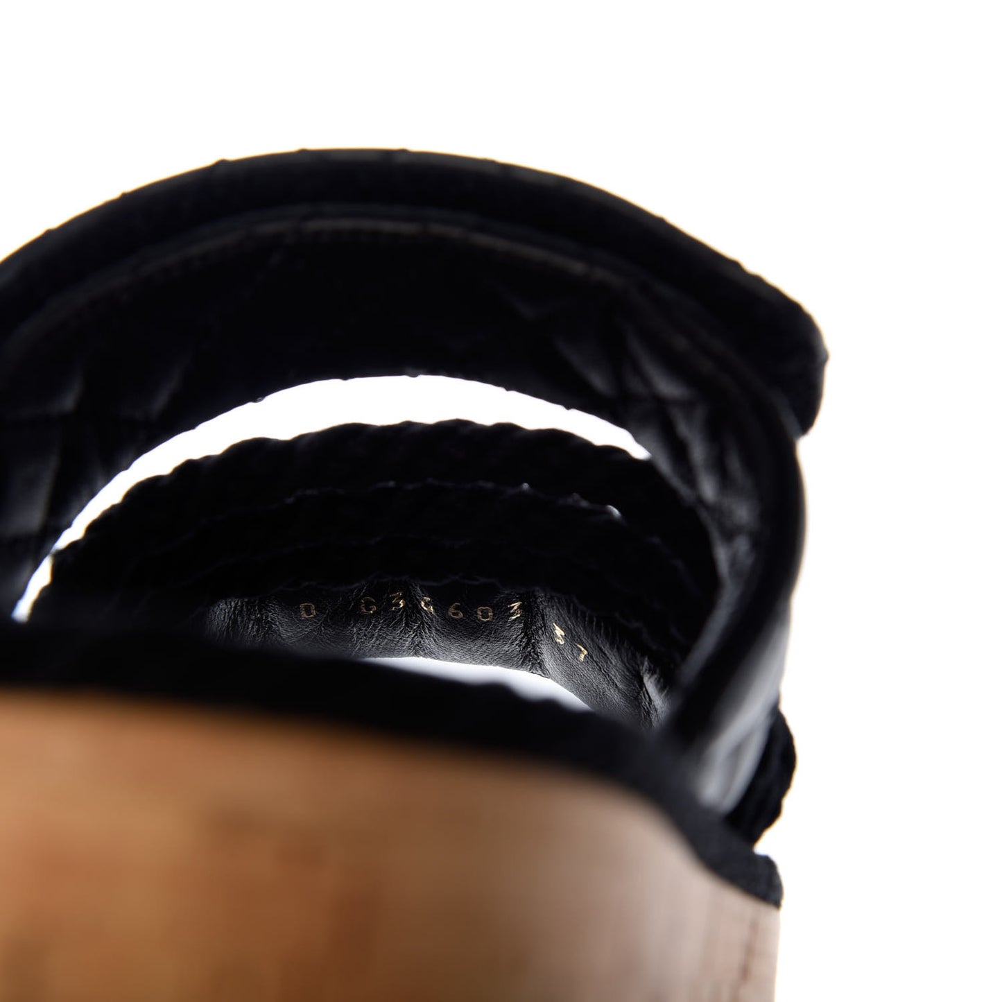 Cord Lambskin Quilted Logo Mules 37 Black