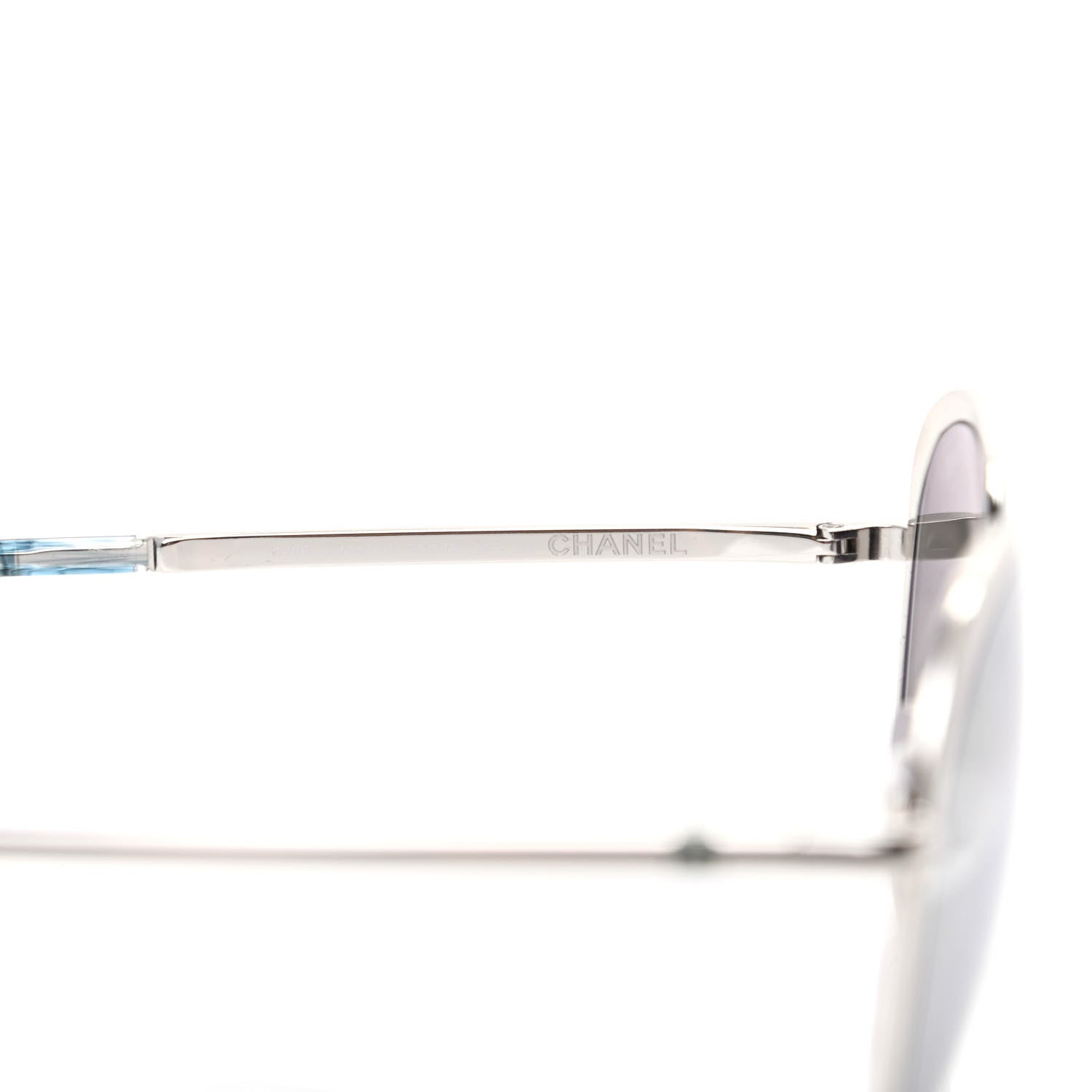 Chanel Metal Spring Round Sunglasses 4206 Silver 5 of 8