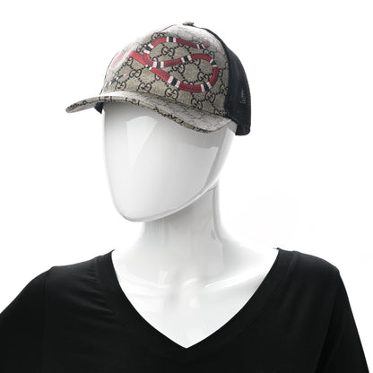 Gucci GG Supreme Monogram Kingsnake Baseball Hat S Beige Multicolor 2 of 12