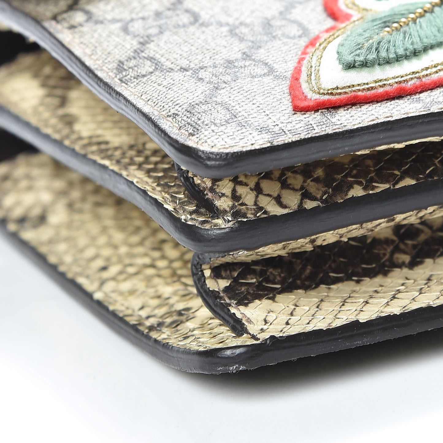GG Supreme Monogram Python Embroidered Small Dionysus Shoulder Bag