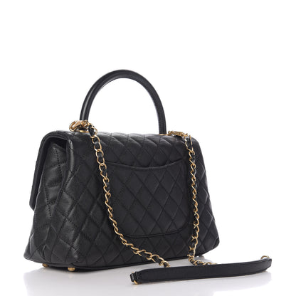 Chanel Caviar Quilted Small Coco Handle Flap Black 2 of 9