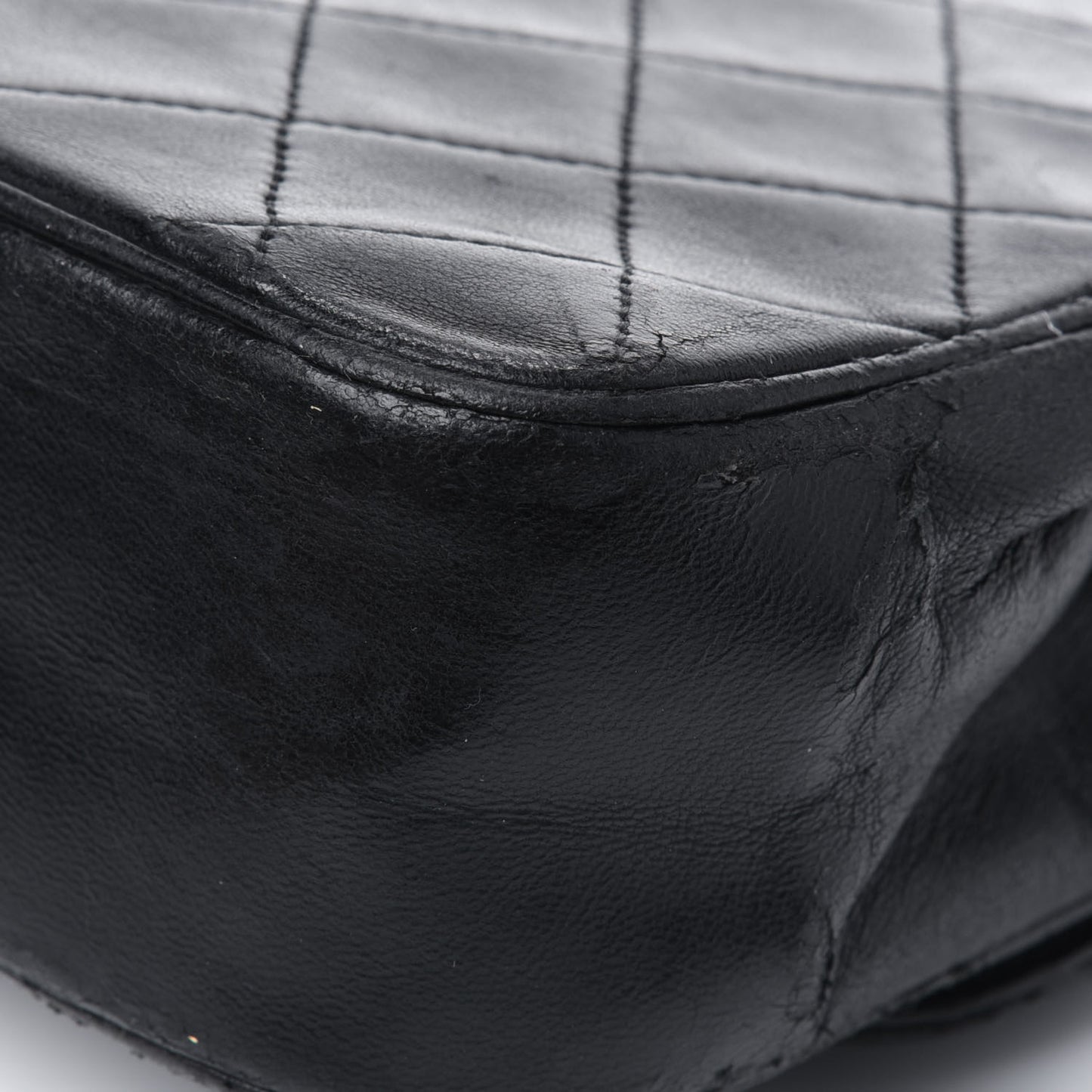 Lambskin Quilted Medium Single Flap Black