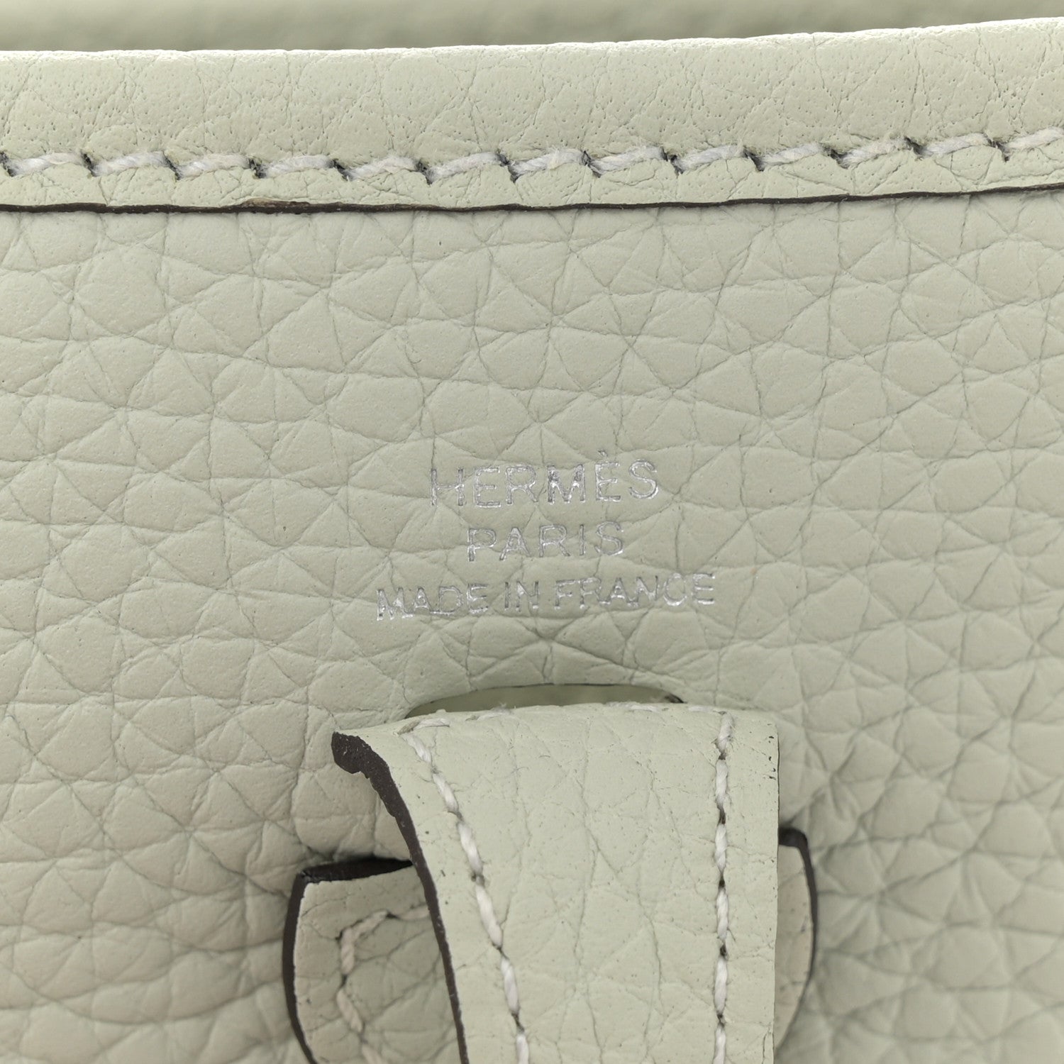 Hermes Taurillon Clemence Evelyne TPM Gris Neve 6 of 10