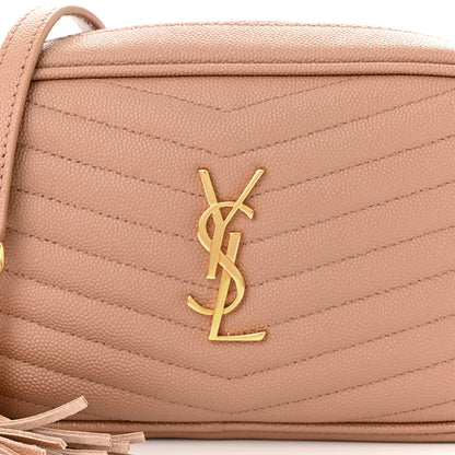Saint Laurent Grain De Poudre Matelasse Monogram Mini Lou Camera Bag Vintage Peach 8 of 10