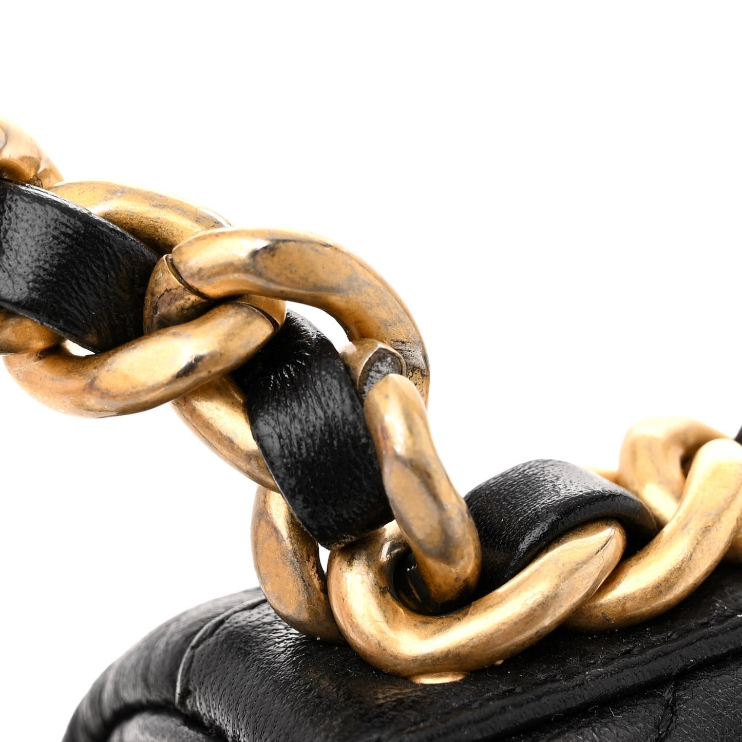 Shiny Goatskin Quilted Medium Chanel 19 Flap Black
