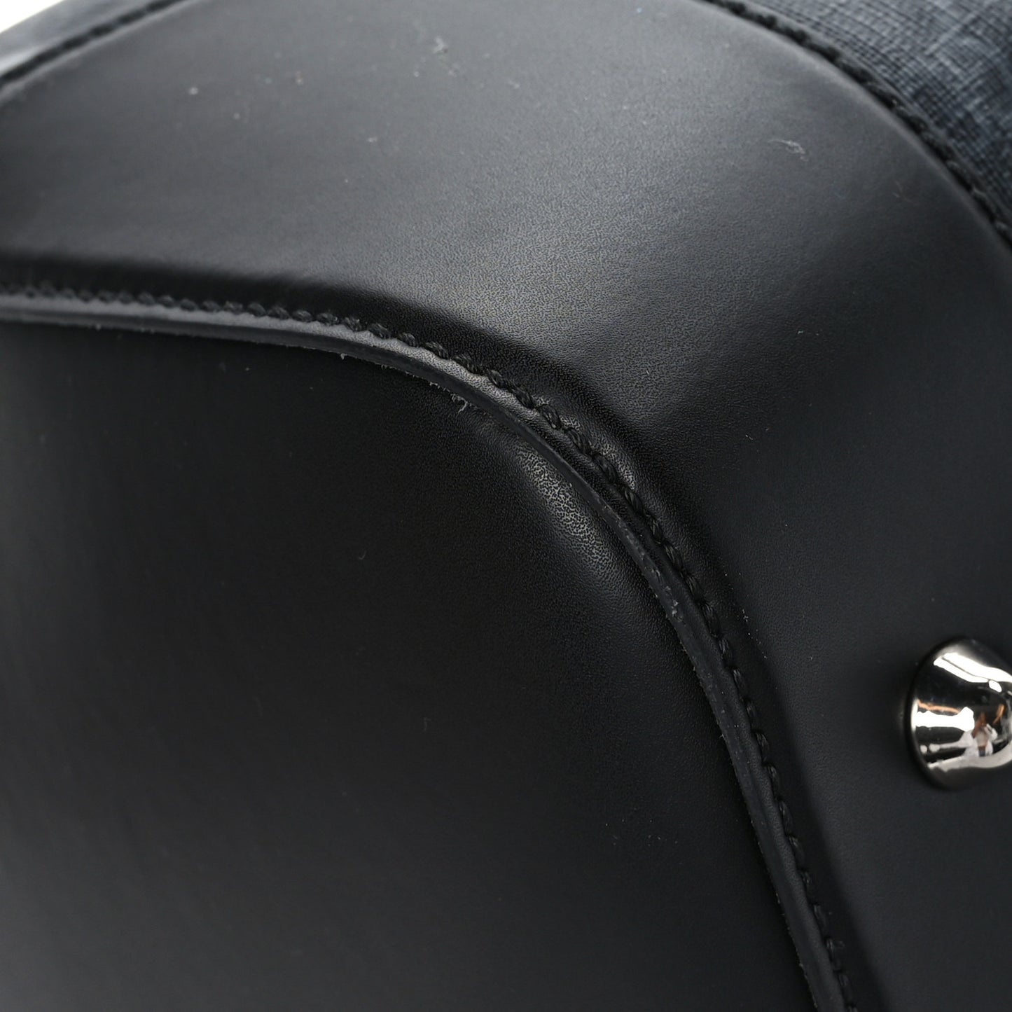 Soft GG Supreme Monogram Appia Calfskin Web Large Carry On Duffle Bag Black Grey
