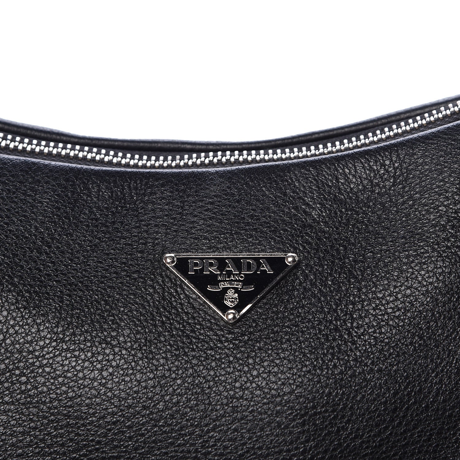 Prada Vitello Daino Box Shoulder Bag Black 7 of 16