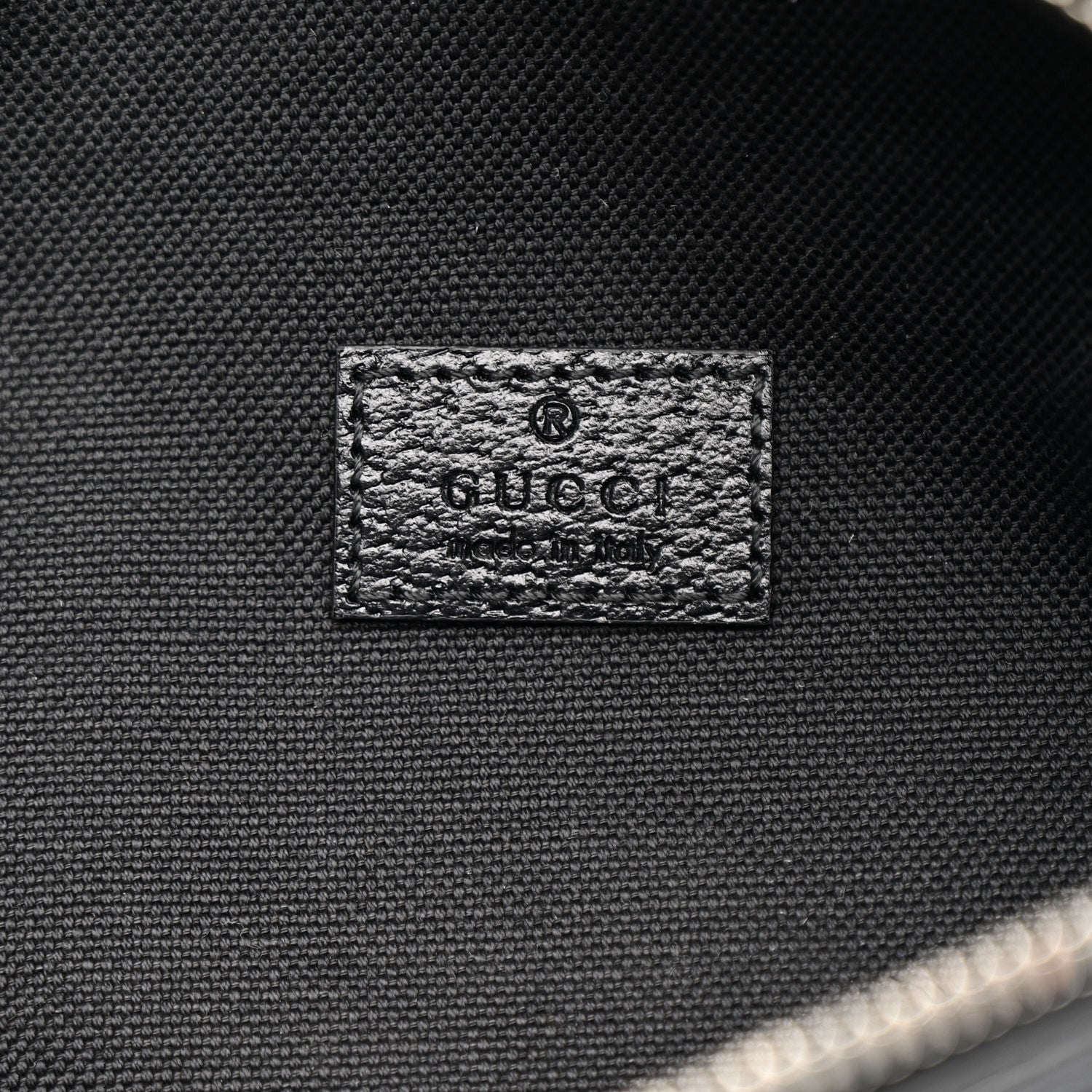Gucci Monogram Jumbo GG Textured Dollar Calfskin Web Belt Bag Black 6 of 12