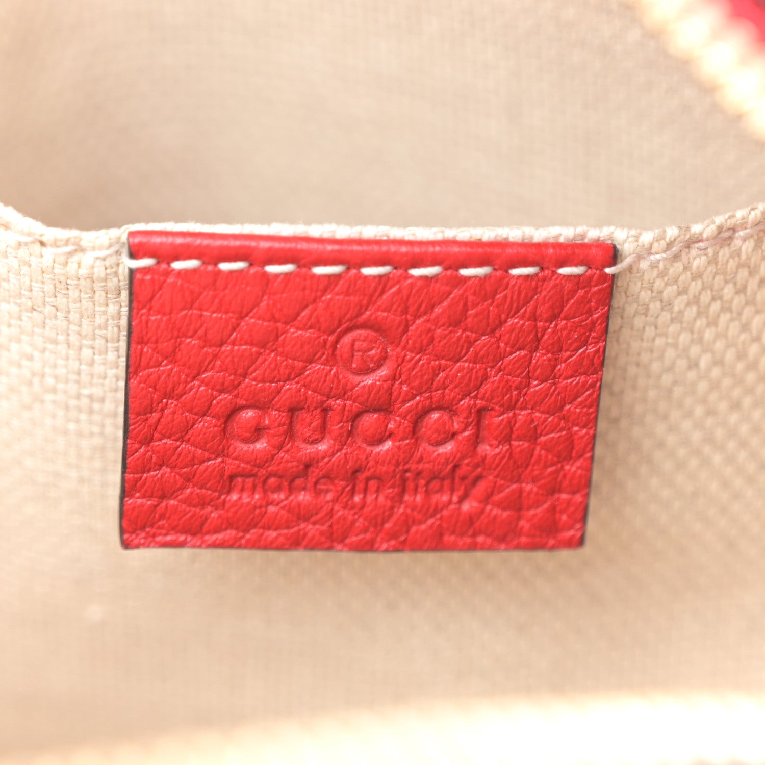 Gucci Pebbled Calfskin Small Soho Disco Bag Vibrant Red 6 of 10