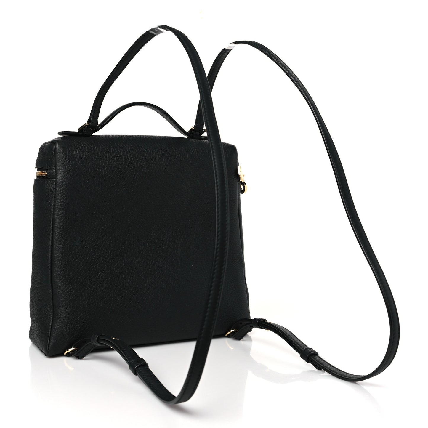 Grained Calfskin L23.5 Extra Pocket Backpack Black