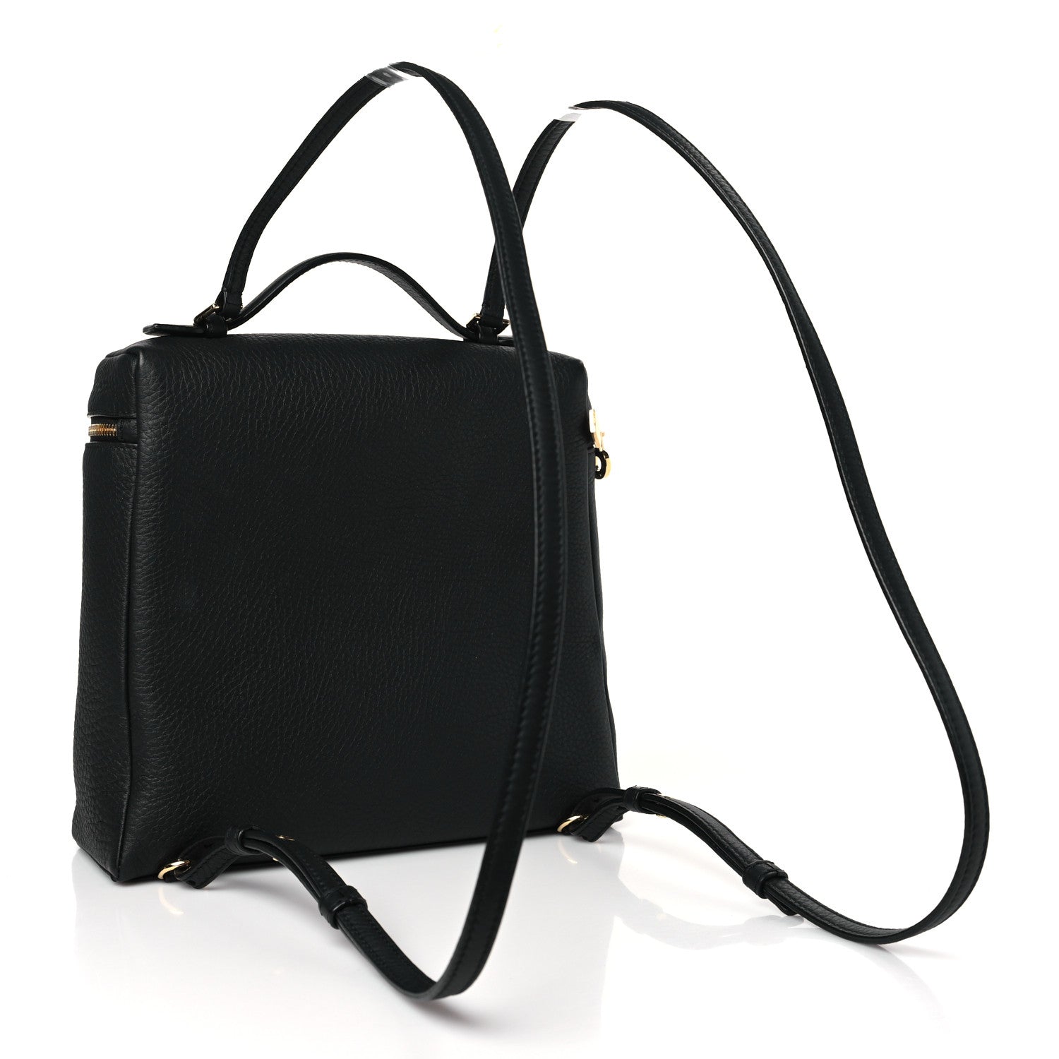 Loro Piana Grained Calfskin L23.5 Extra Pocket Backpack Black 3 of 8